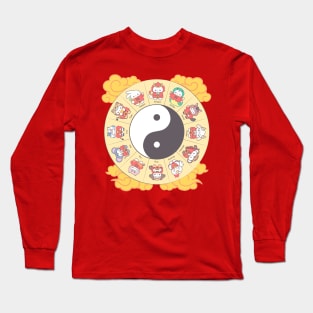 Loppi Tokki's Chinese Zodiac Ensemble in Yin Yang Bliss! Long Sleeve T-Shirt